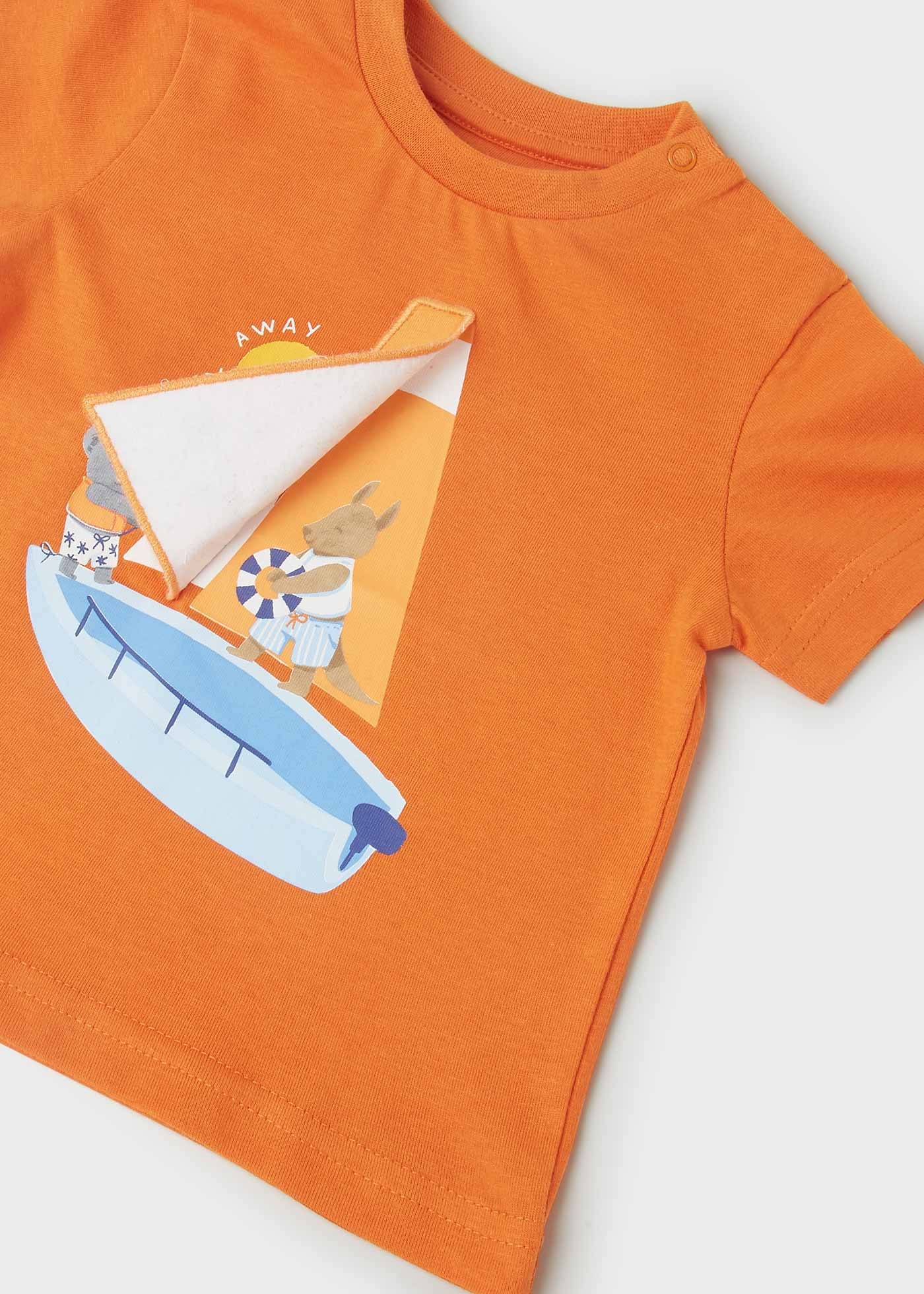 Mayoral Yazlık Erkek Bebek Kısa Kol T-shirt Turuncu