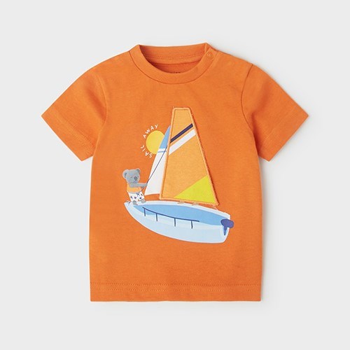 Mayoral Yazlık Erkek Bebek Kısa Kol T-shirt Turuncu