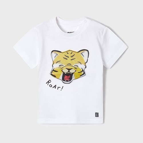 Mayoral Yazlık Erkek Bebek Kısa Kol T-shirt Beyaz