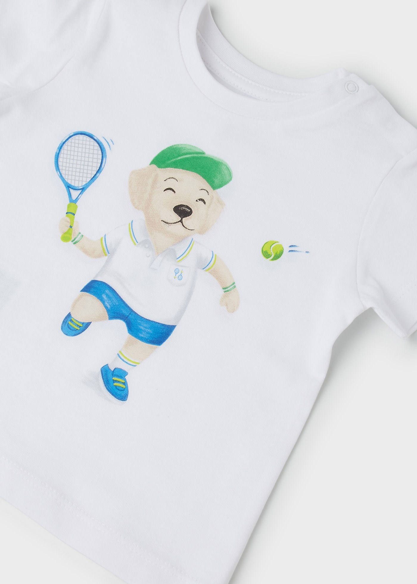 Mayoral Yazlık Erkek Bebek Kısa Kol T-shirt Beyaz