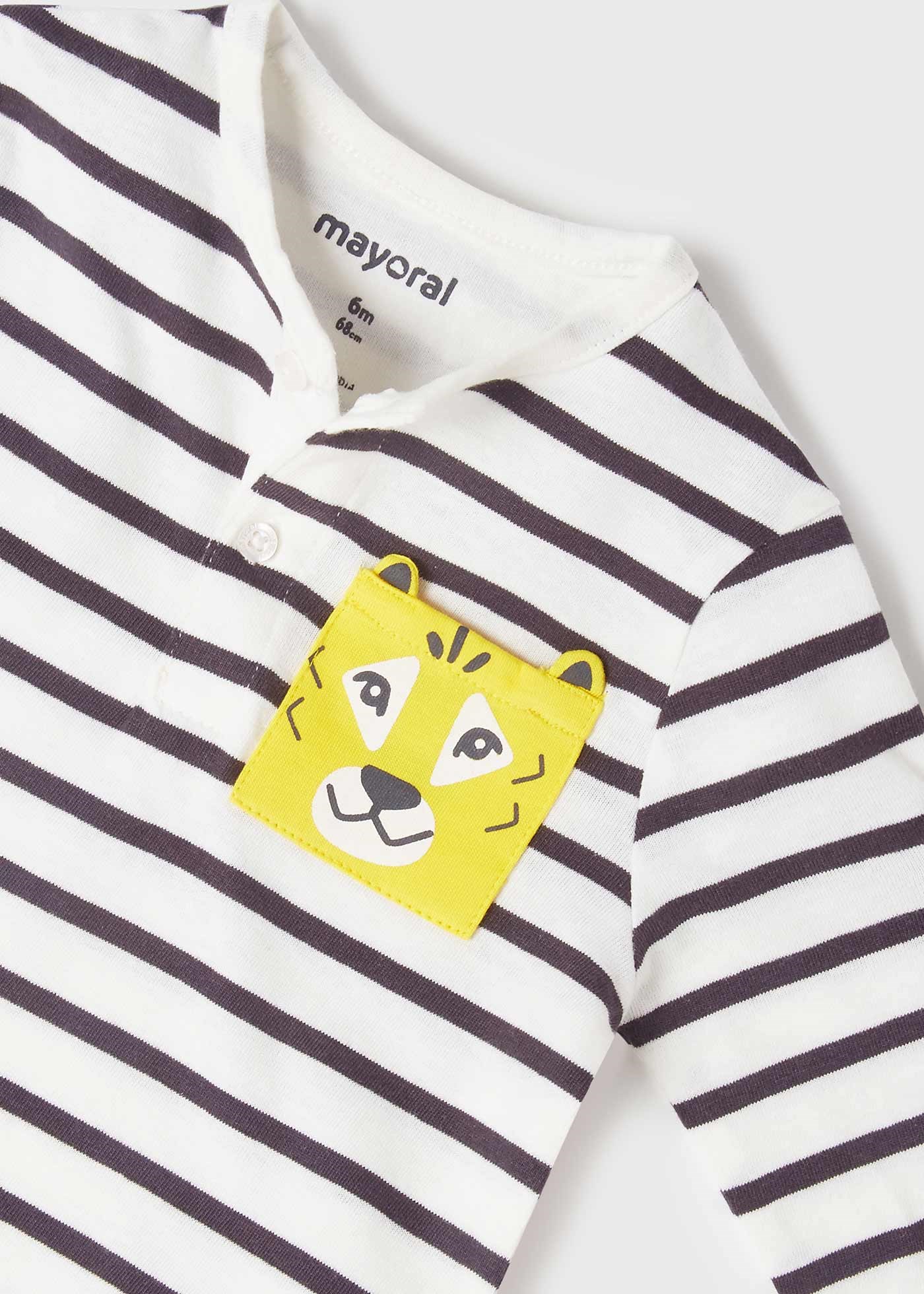 Mayoral Yazlık Erkek Bebek Uzun Kol T-shirt Beyaz