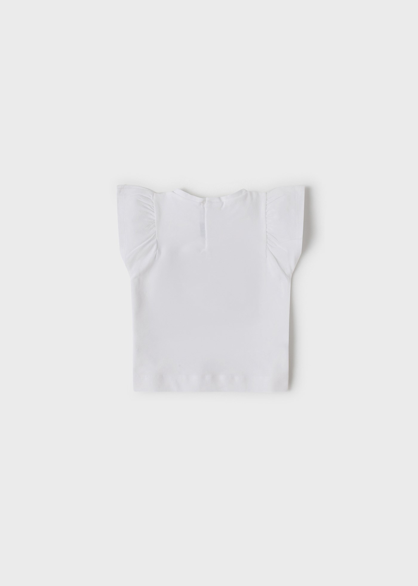 Mayoral Yazlık Kız Bebek Kısa Kol T-shirt Beyaz