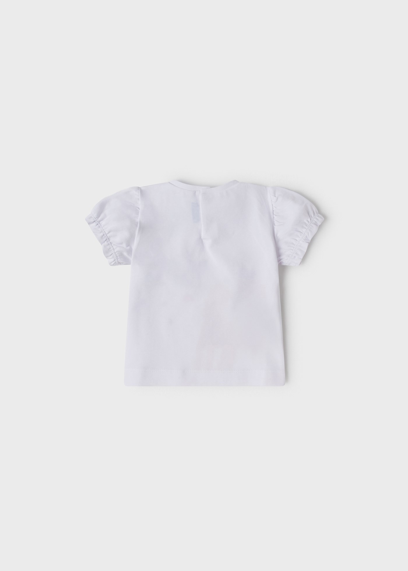 Mayoral Yazlık Kız Bebek Kısa Kol T-shirt Beyaz