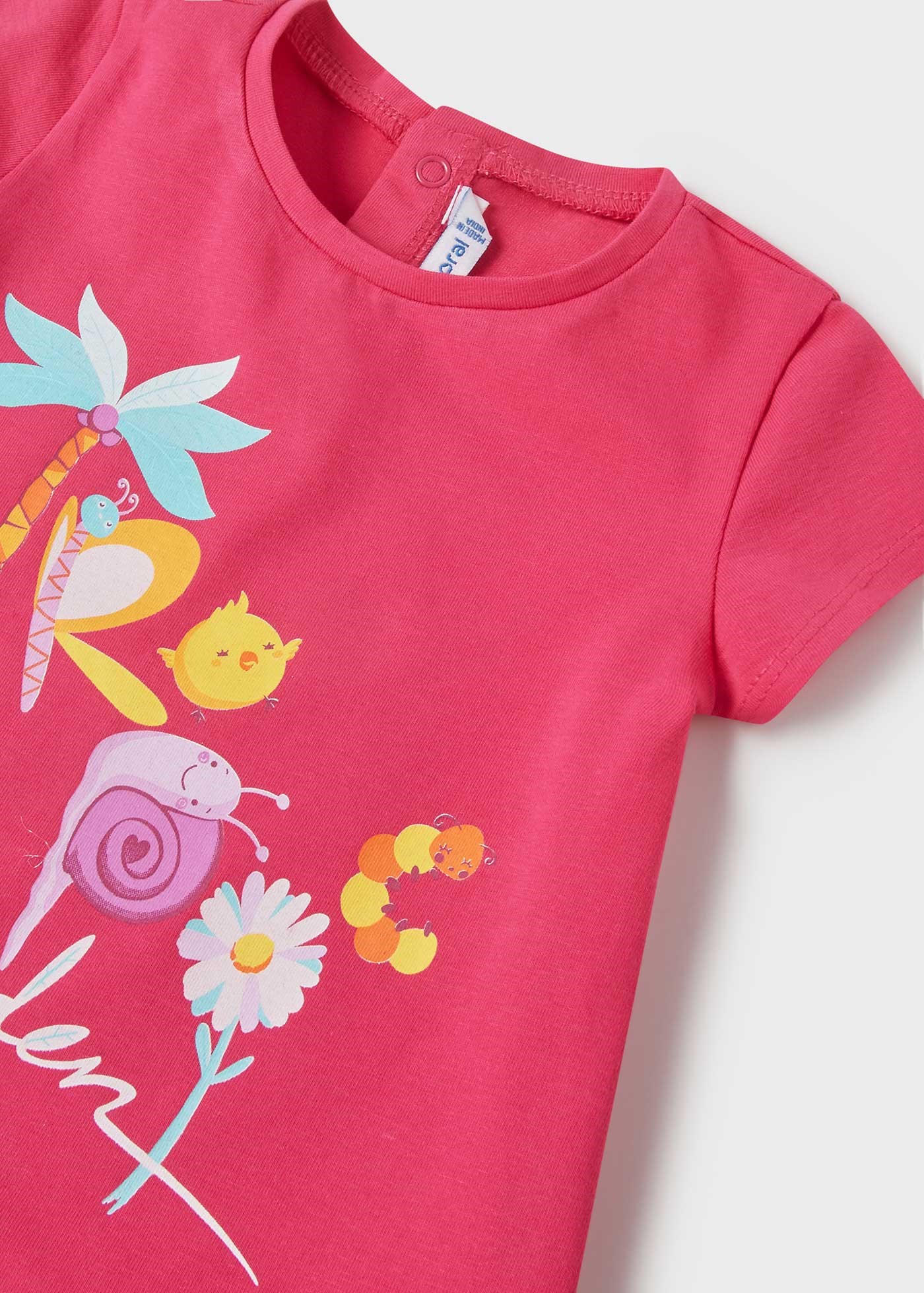 Mayoral Yazlık Kız Bebek Kısa Kol T-shirt Pembe