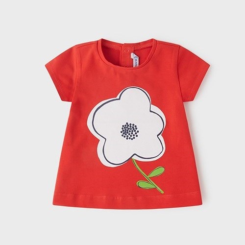 Mayoral Yazlık Kız Bebek Kısa Kol T-shirt Kırmızı