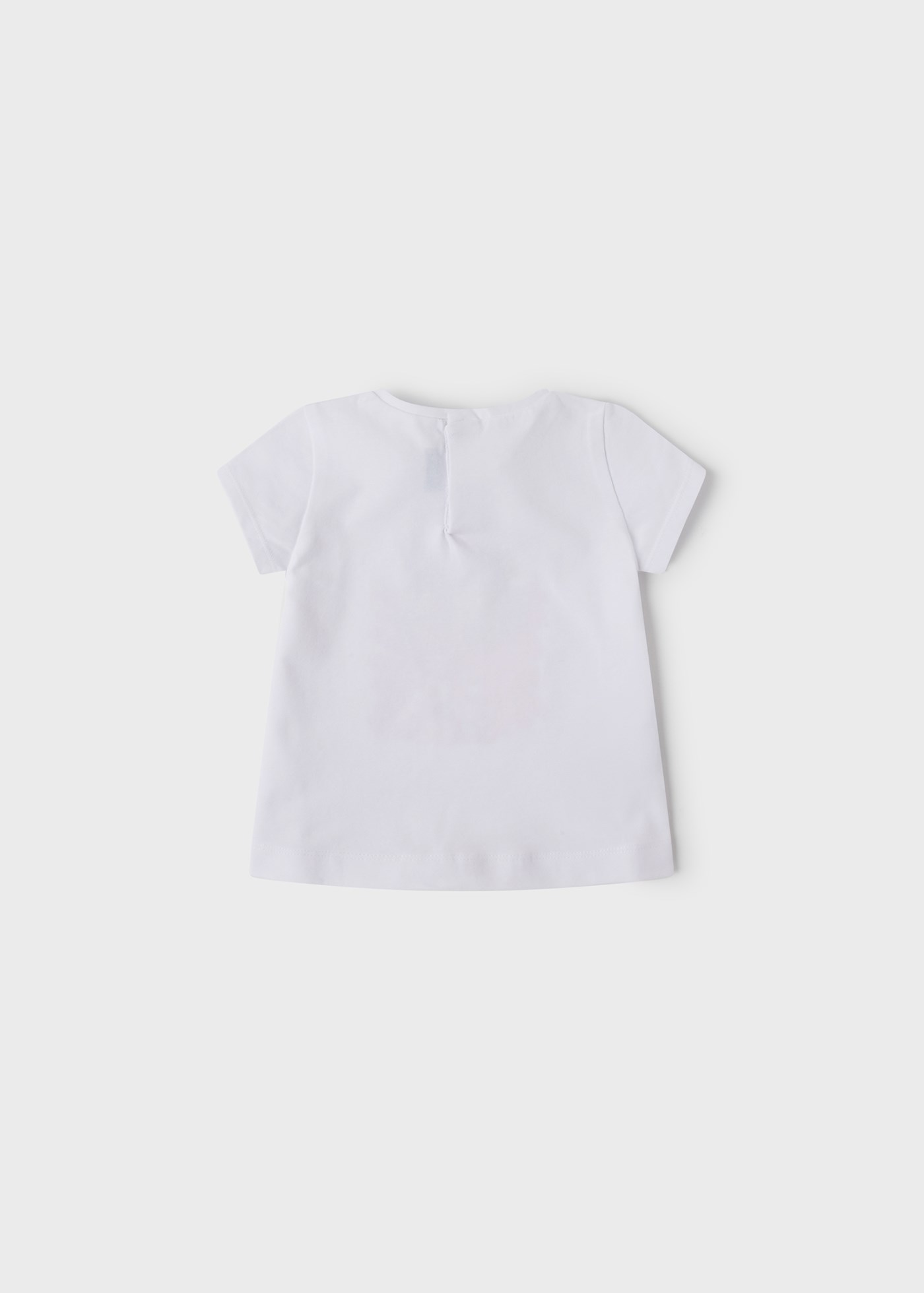 Mayoral Yazlık Kız Bebek Kısa Kol T-shirt Beyaz