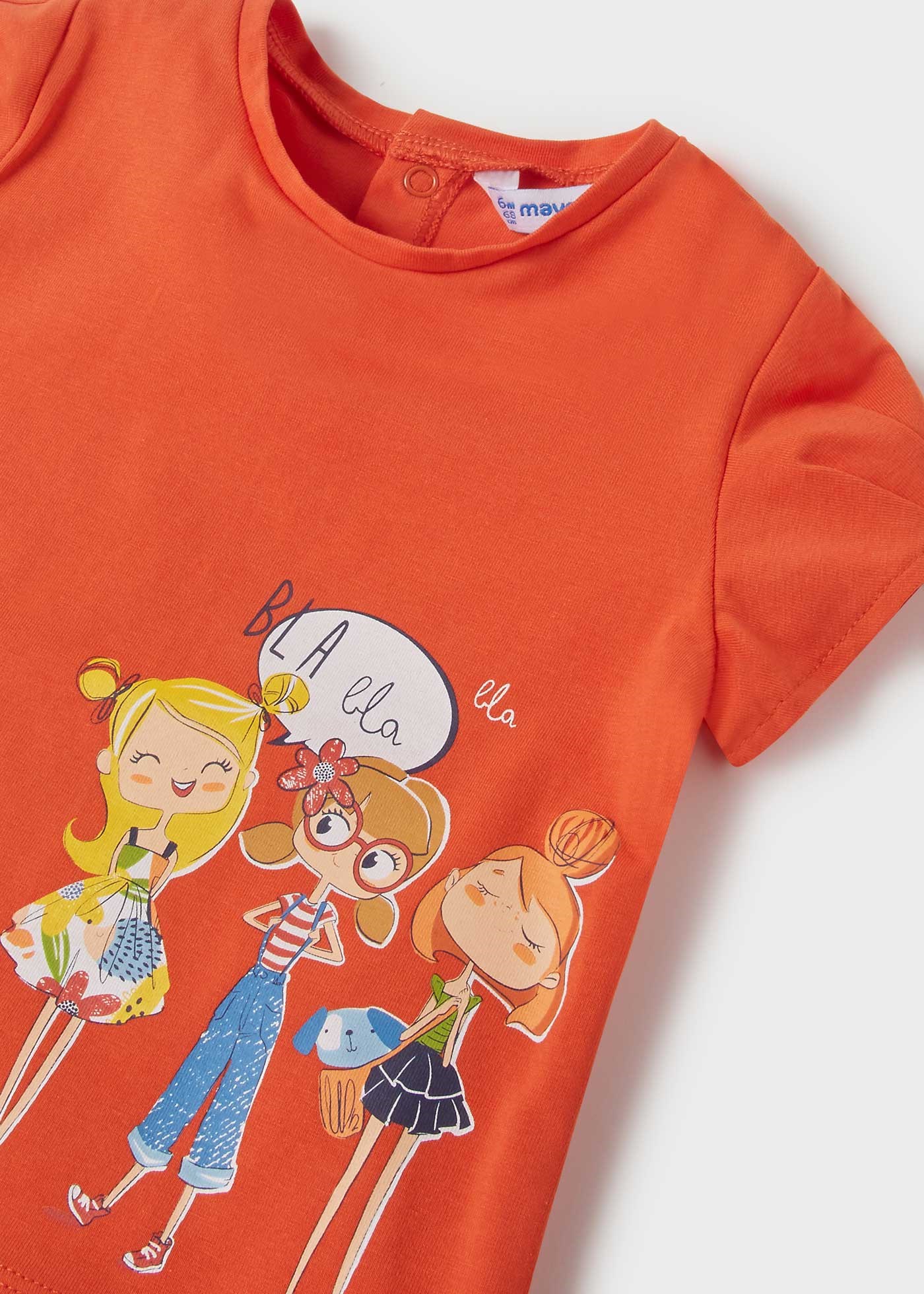 Mayoral Yazlık Kız Bebek Kısa Kol T-shirt Turuncu