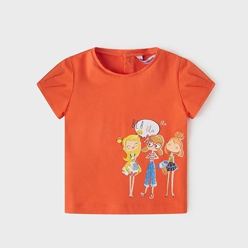 Mayoral Yazlık Kız Bebek Kısa Kol T-shirt Turuncu