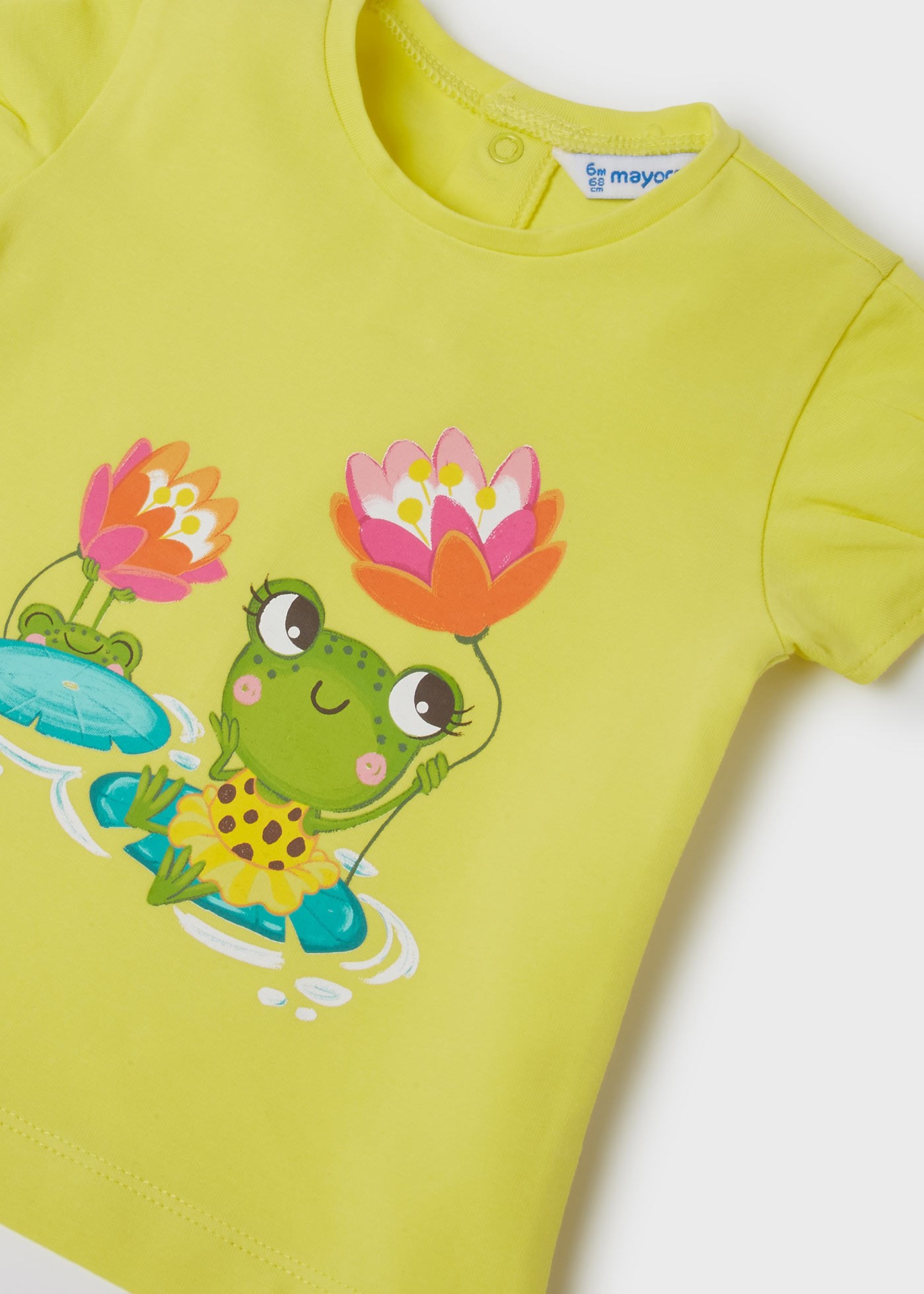 Mayoral Yazlık Kız Bebek Kısa Kol T-shirt Sarı