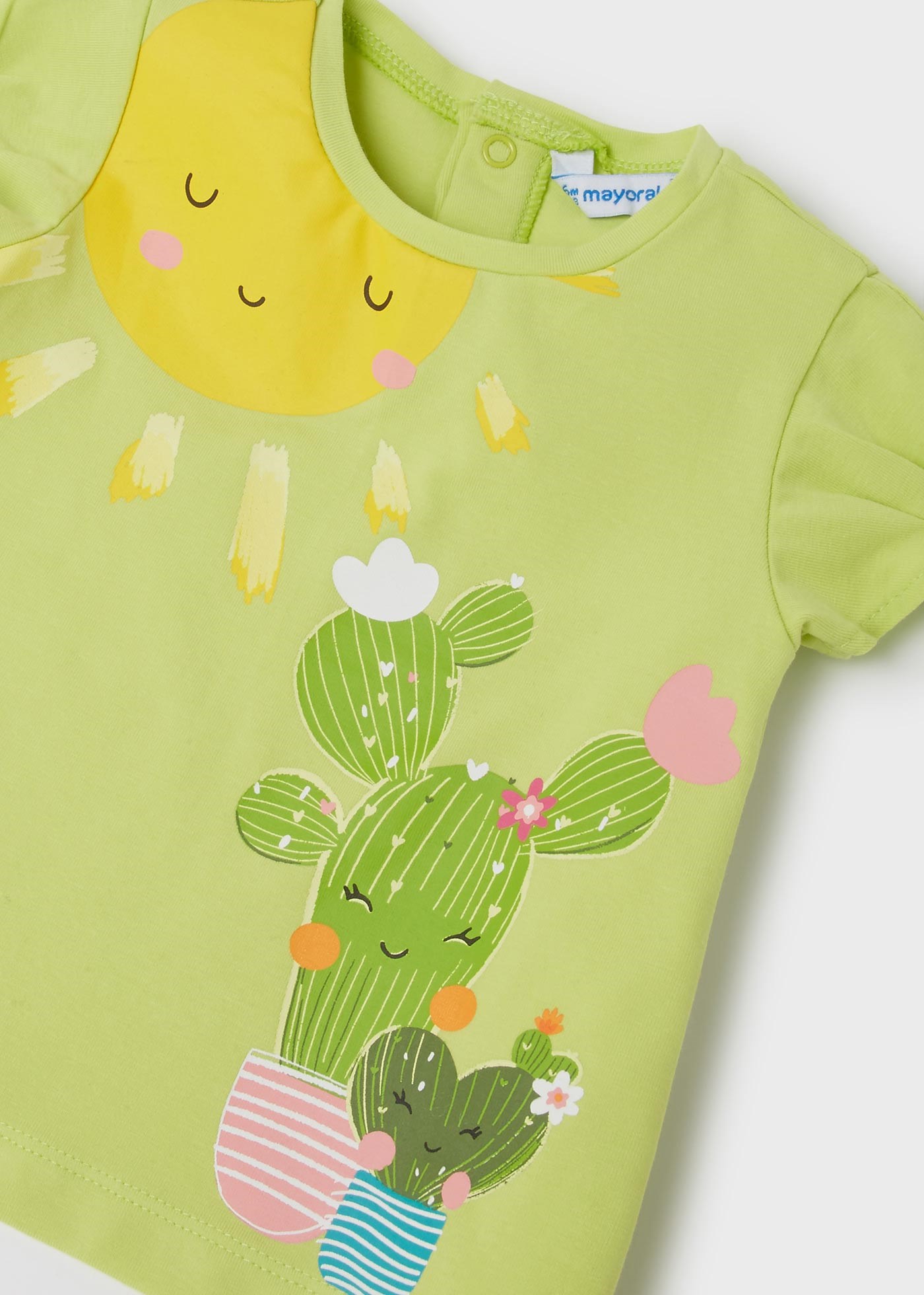 Mayoral Yazlık Kız Bebek Kısa Kol T-shirt Yeşil