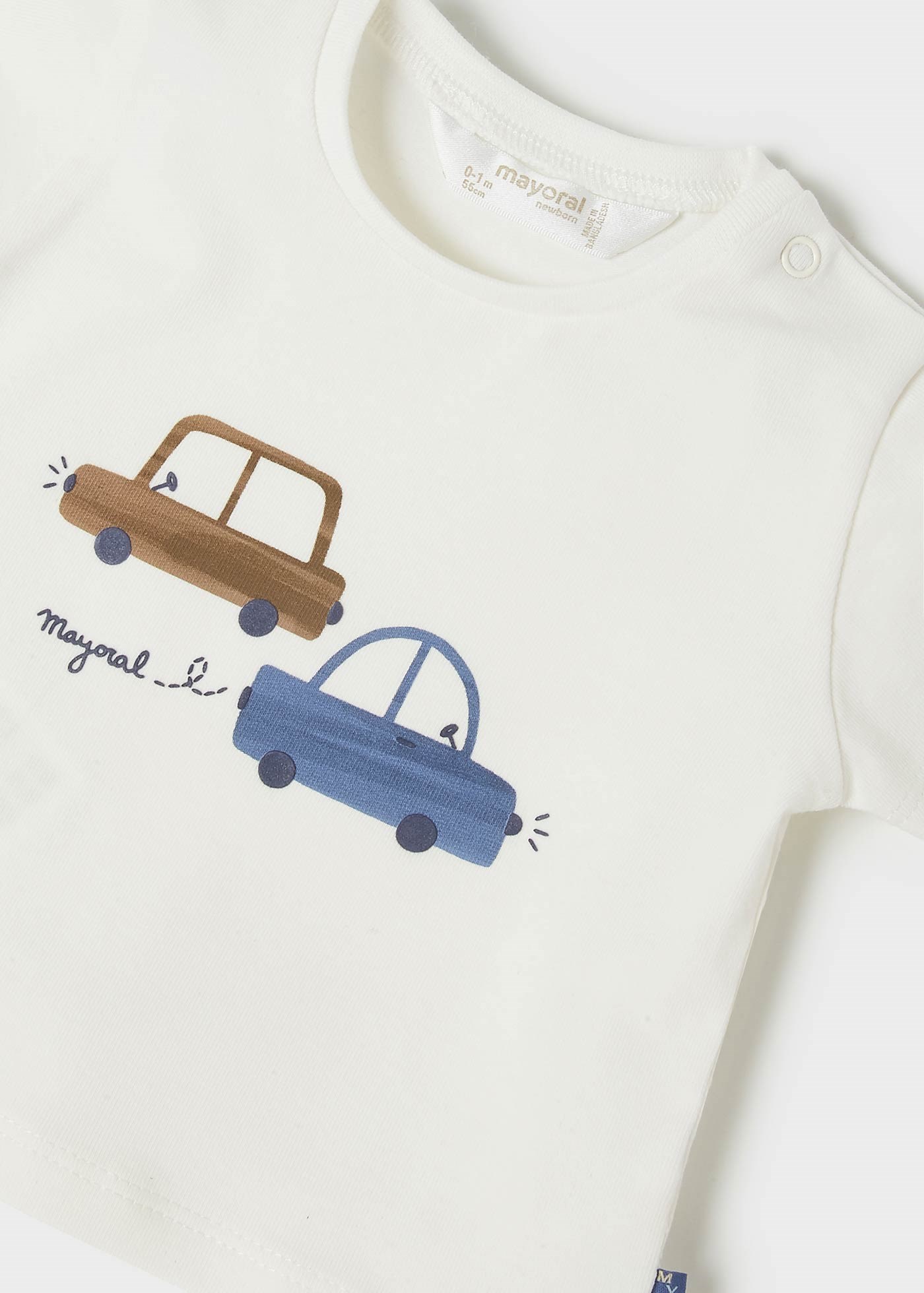 Mayoral Yazlık Erkek Bebek Kısa Kol T-shirt Beyaz