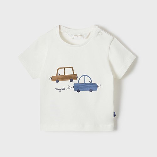 Mayoral Yazlık Erkek Bebek Kısa Kol T-shirt Beyaz