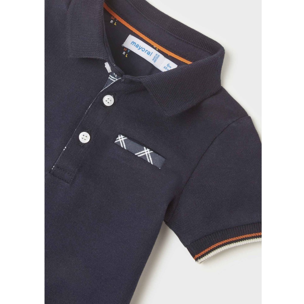 Mayoral Yazlık Erkek Bebek Kısa Kol Polo T-shirt Koyu Mavi