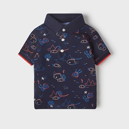 Mayoral Yazlık Erkek Bebek Kısa Kol Polo T-shirt Koyu Mavi