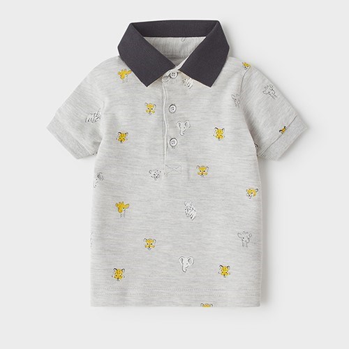 Mayoral Yazlık Erkek Bebek Kısa Kol Polo T-shirt Gri