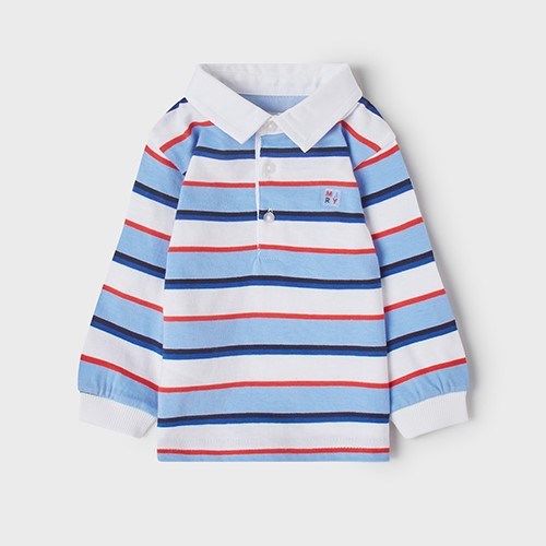Mayoral Yazlık Erkek Bebek Uzun Kol Polo T-shirt Mavi