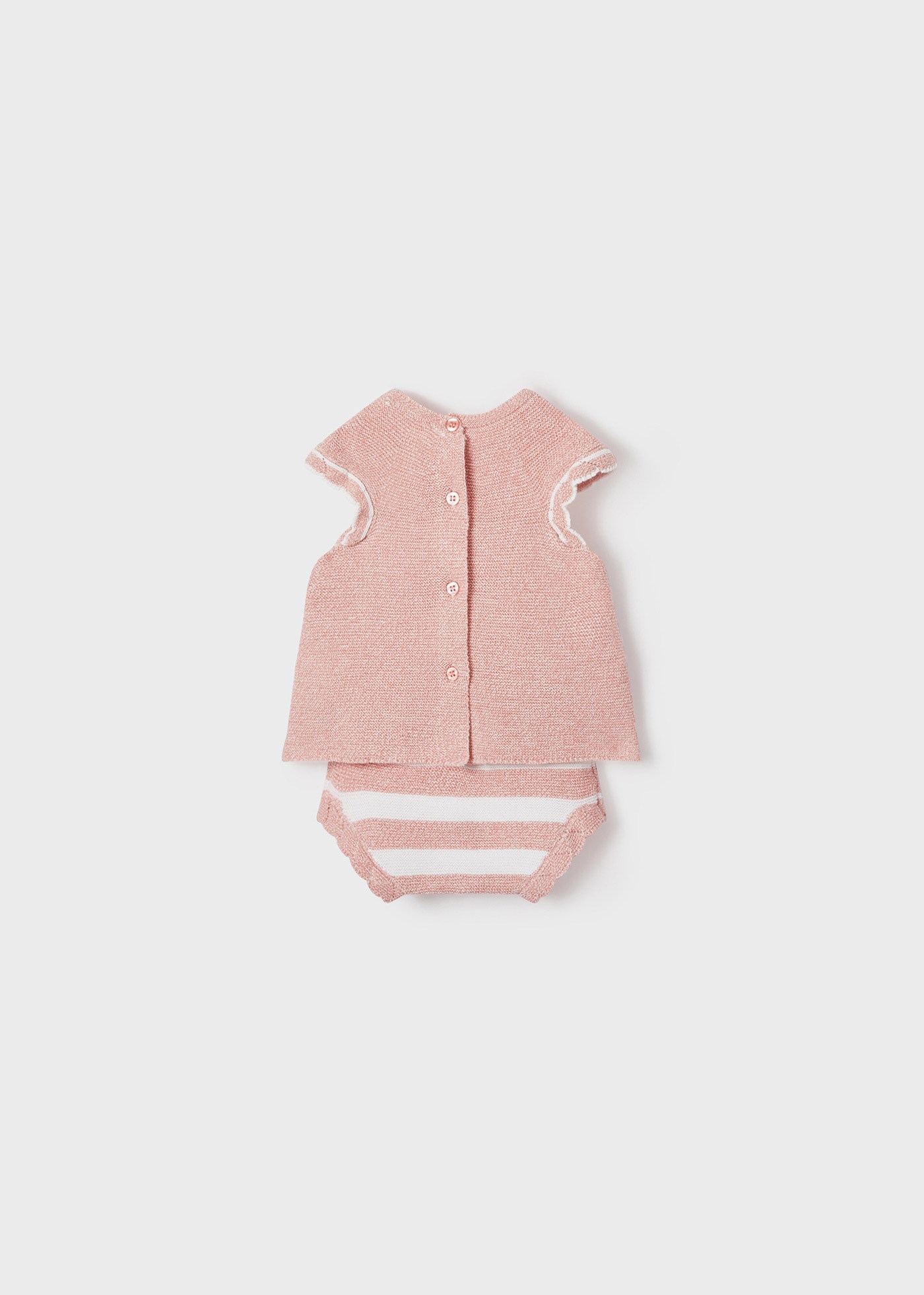 Mayoral Yazlık Kız Bebek Örme Bluz Şort 2'li Set Pembe