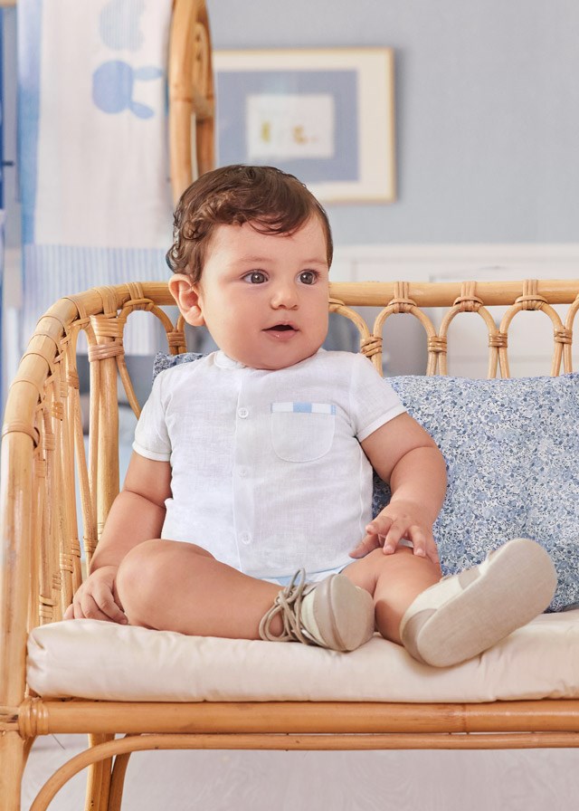 Mayoral Yazlık Erkek Bebek Kısa Kol Gömlek Şort Set Mavi