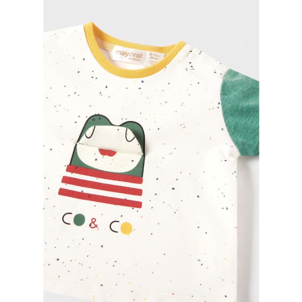 Mayoral Yazlık Erkek Bebek Kısa Kol T-shirt Şort Set Yeşil