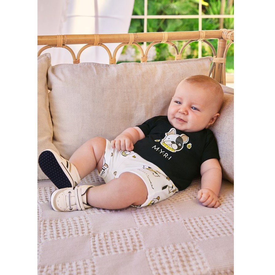 Mayoral Yazlık Erkek Bebek Kısa Kol T-shirt Şort Set Siyah