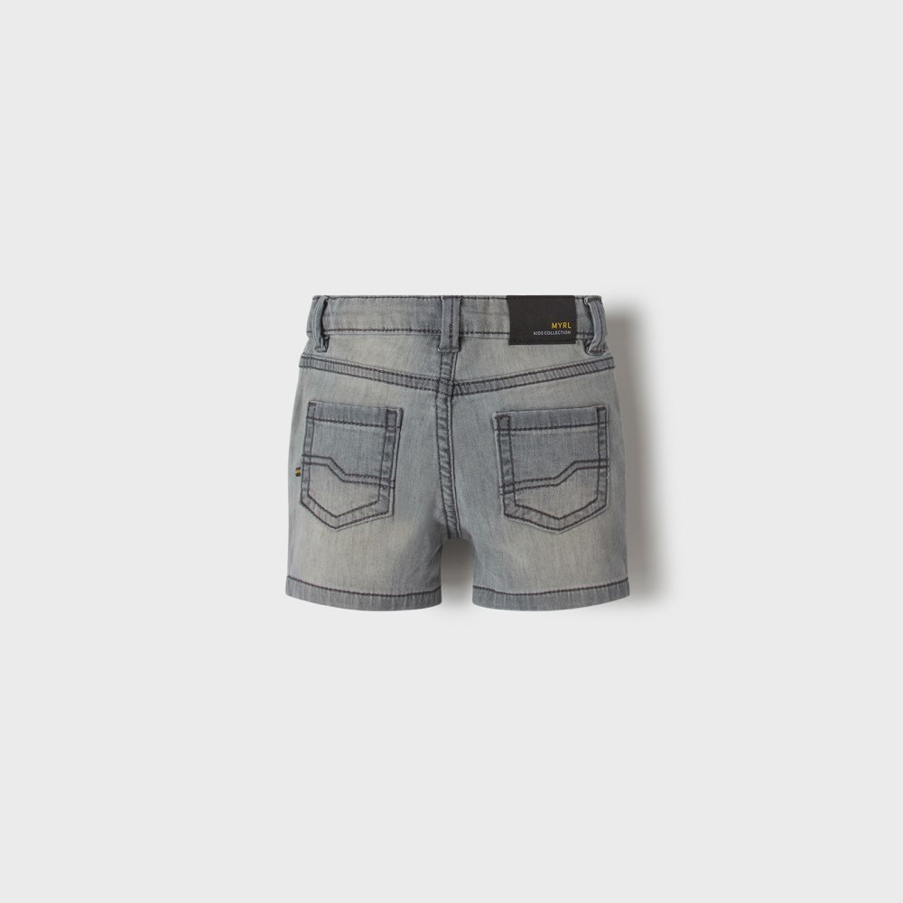 Mayoral Yazlık Erkek Bebek Denim Şort Gri