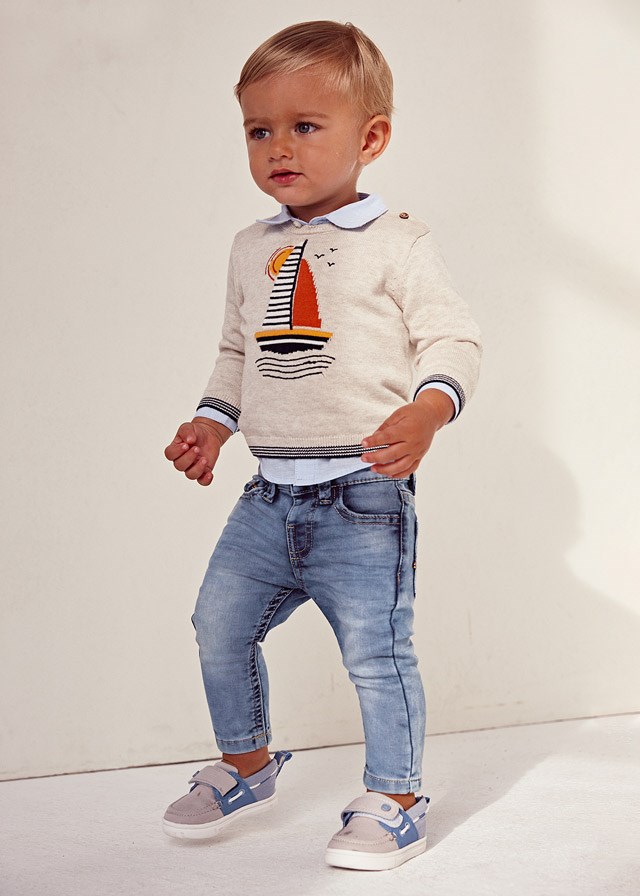 Mayoral Yazlık Erkek Bebek Soft Denim Pantolon Mavi