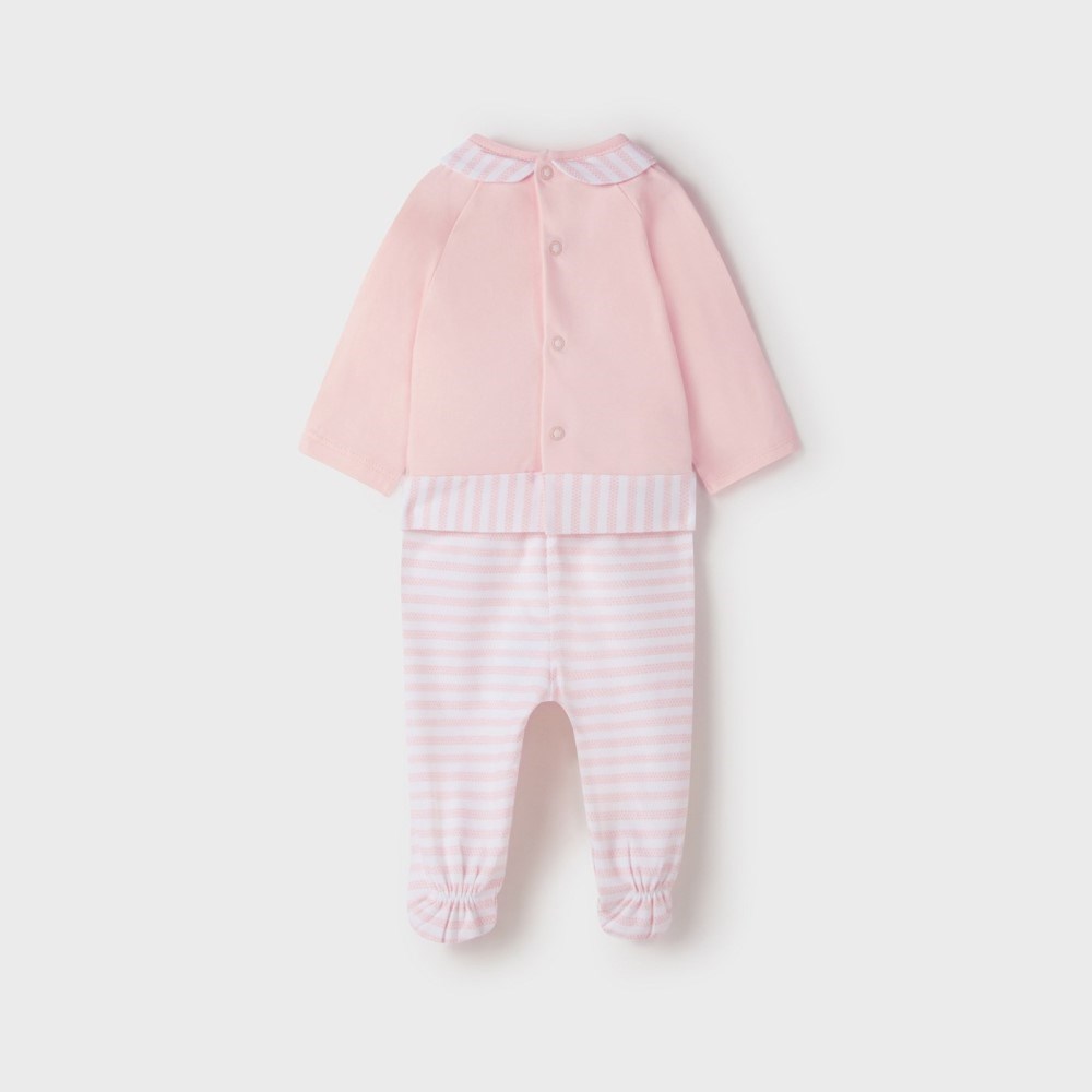 Mayoral Yazlık Kız Bebek Bluz Patikli Pantolon Set Pembe