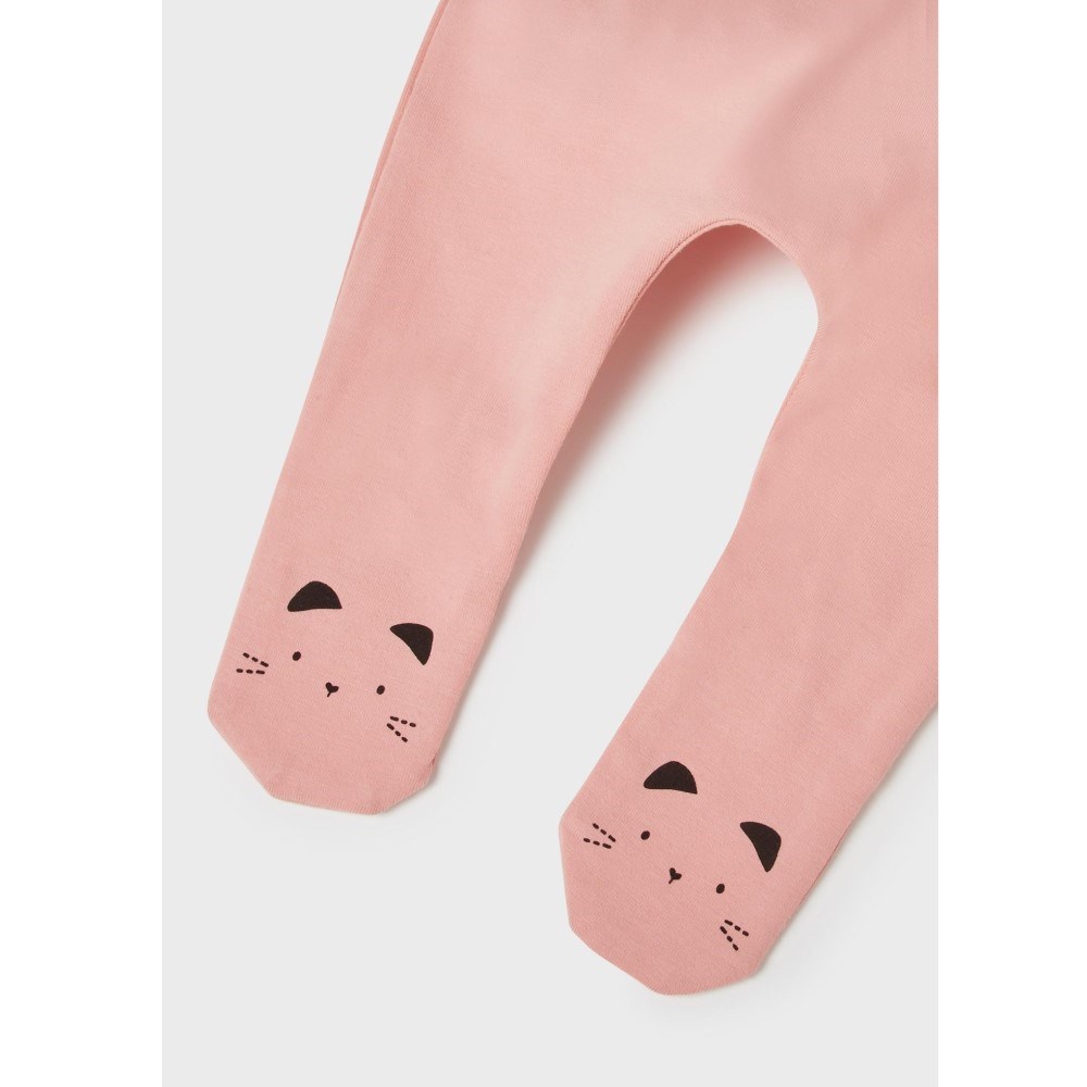 Mayoral Yazlık Kız Bebek Bluz Patikli Pantolon Şapka Set Pembe