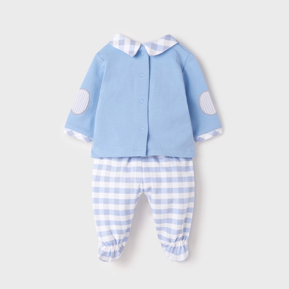 Mayoral Yazlık Erkek Bebek Bluz Patikli Pantolon Set Mavi