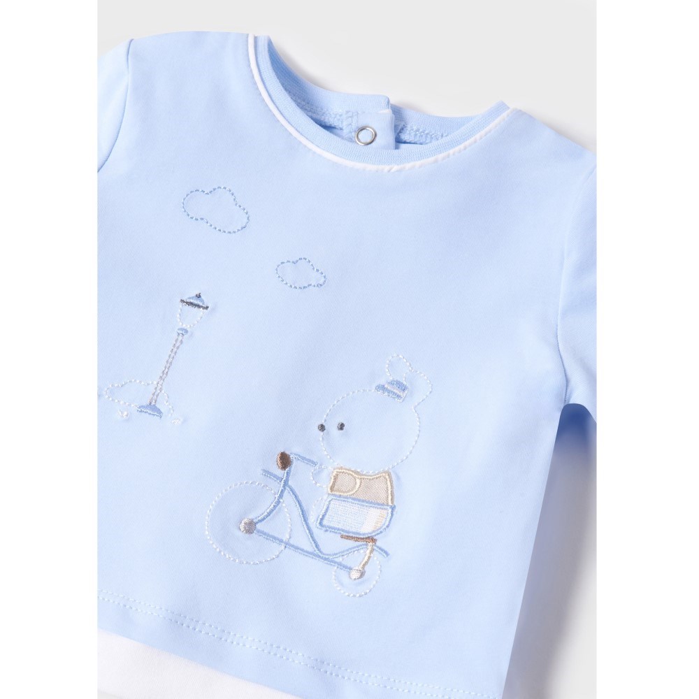 Mayoral Yazlık Erkek Bebek Bluz Patikli Pantolon Set Mavi