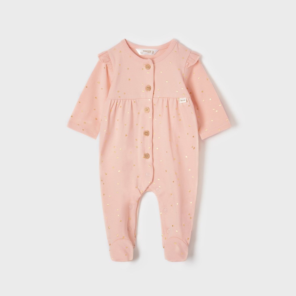 Mayoral Yazlık Kız Bebek Uzun Tulum 2'li Set Pembe