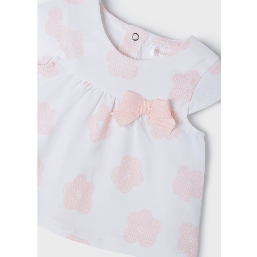 Mayoral Yazlık Kız Bebek T-shirt Şort 4'lü Set Pembe