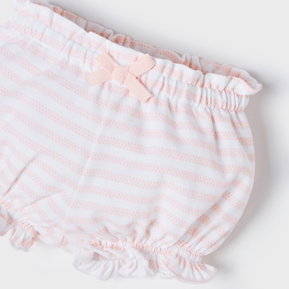 Mayoral Yazlık Kız Bebek T-shirt Şort 4'lü Set Pembe