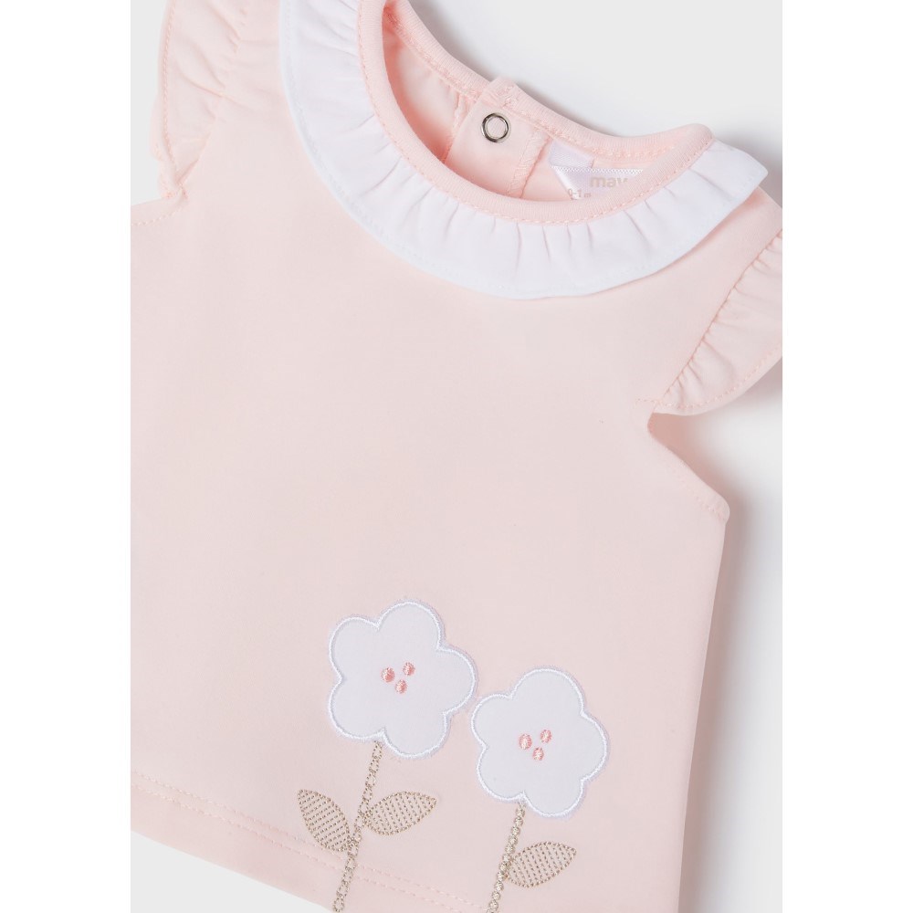 Mayoral Yazlık Kız Bebek T-shirt Şort 4'lü Set Pembe