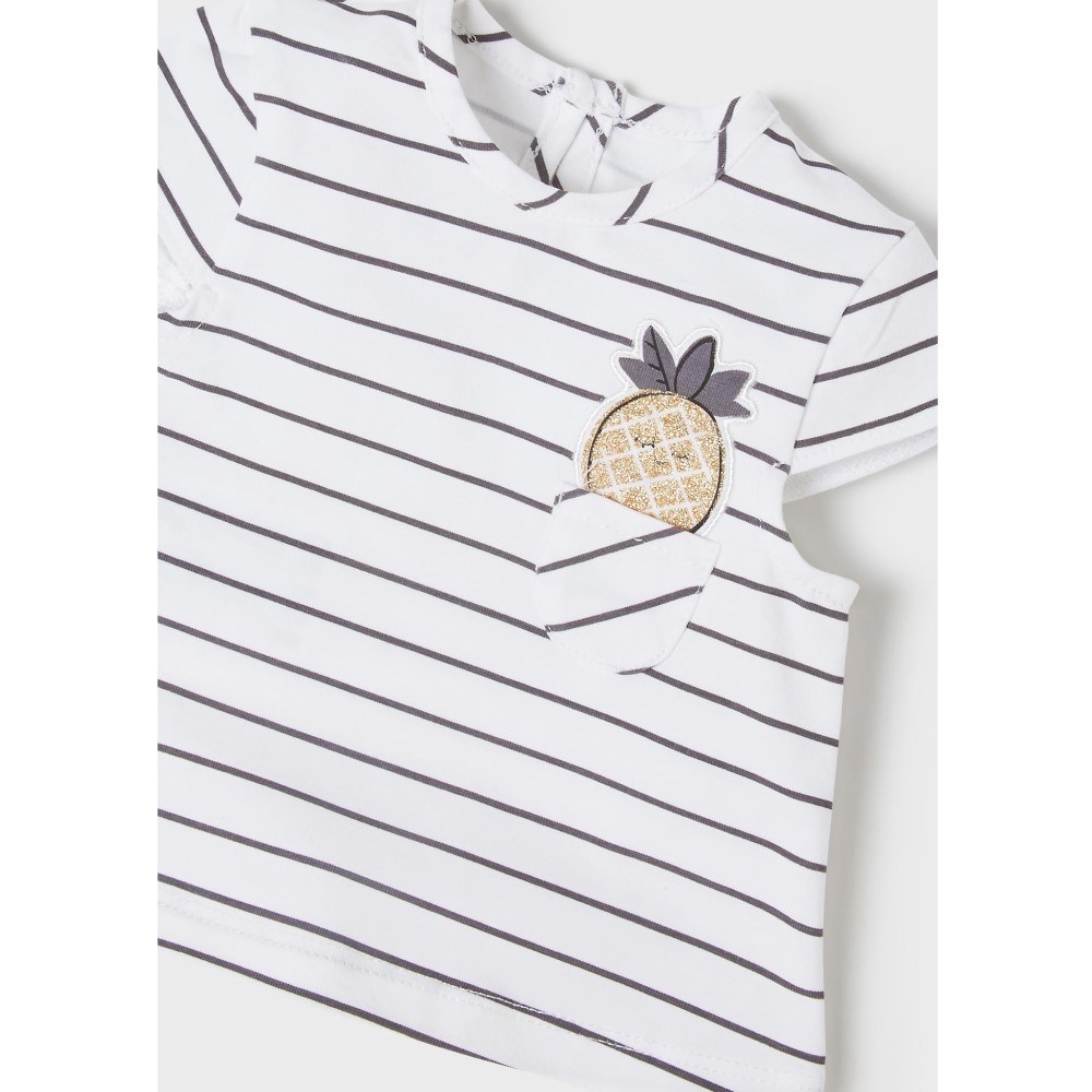 Mayoral Yazlık Kız Bebek T-shirt Şort 4'lü Set Siyah