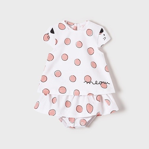 Mayoral Yazlık Kız Bebek T-shirt Şort 4'lü Set Pembe