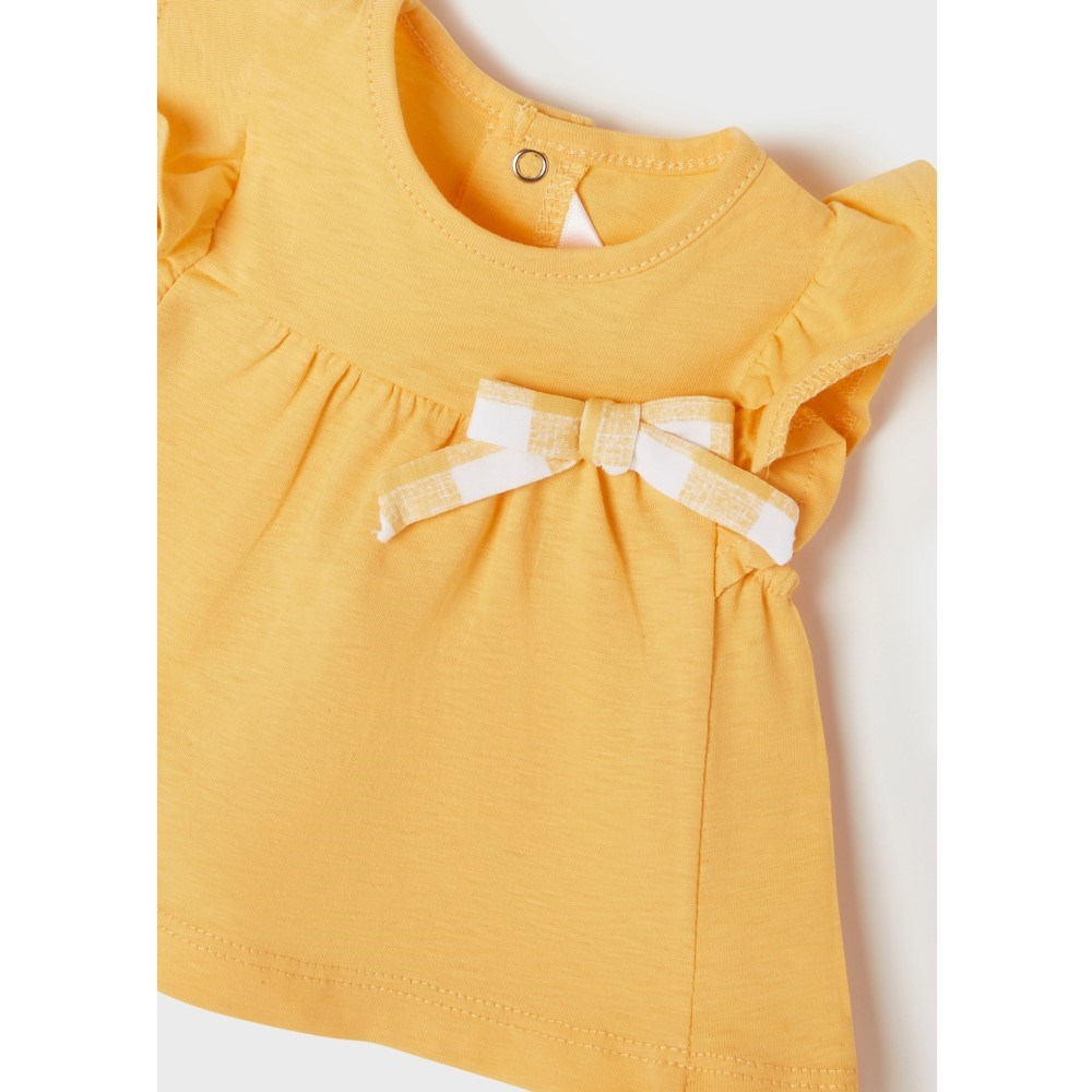 Mayoral Yazlık Kız Bebek T-shirt Şort 4'lü Set Sarı