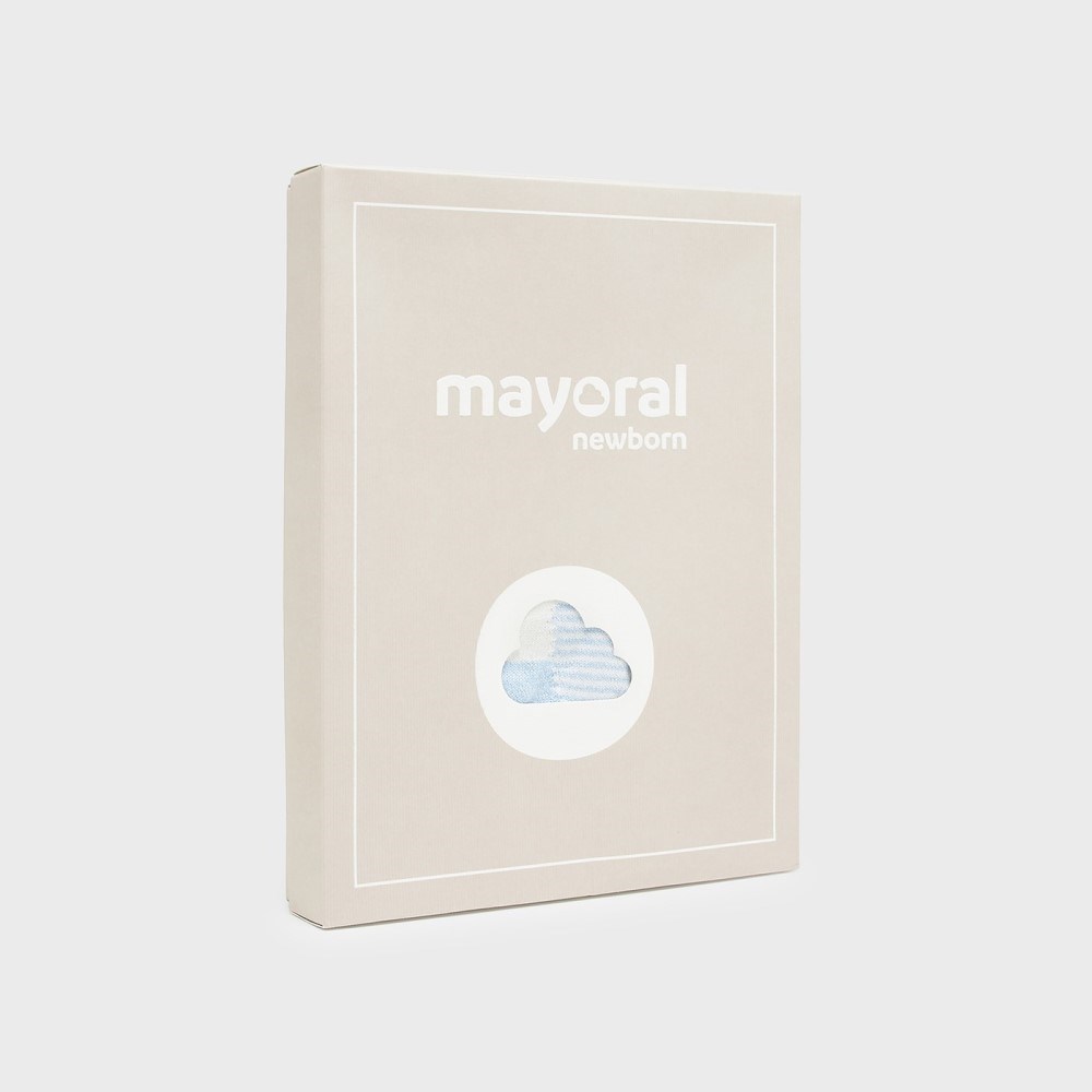 Mayoral Yazlık Erkek Bebek Bluz Örme Tulum Set Mavi