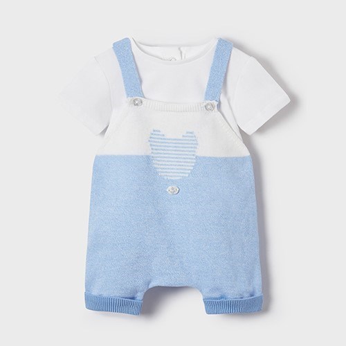 Mayoral Yazlık Erkek Bebek Bluz Örme Tulum Set Mavi