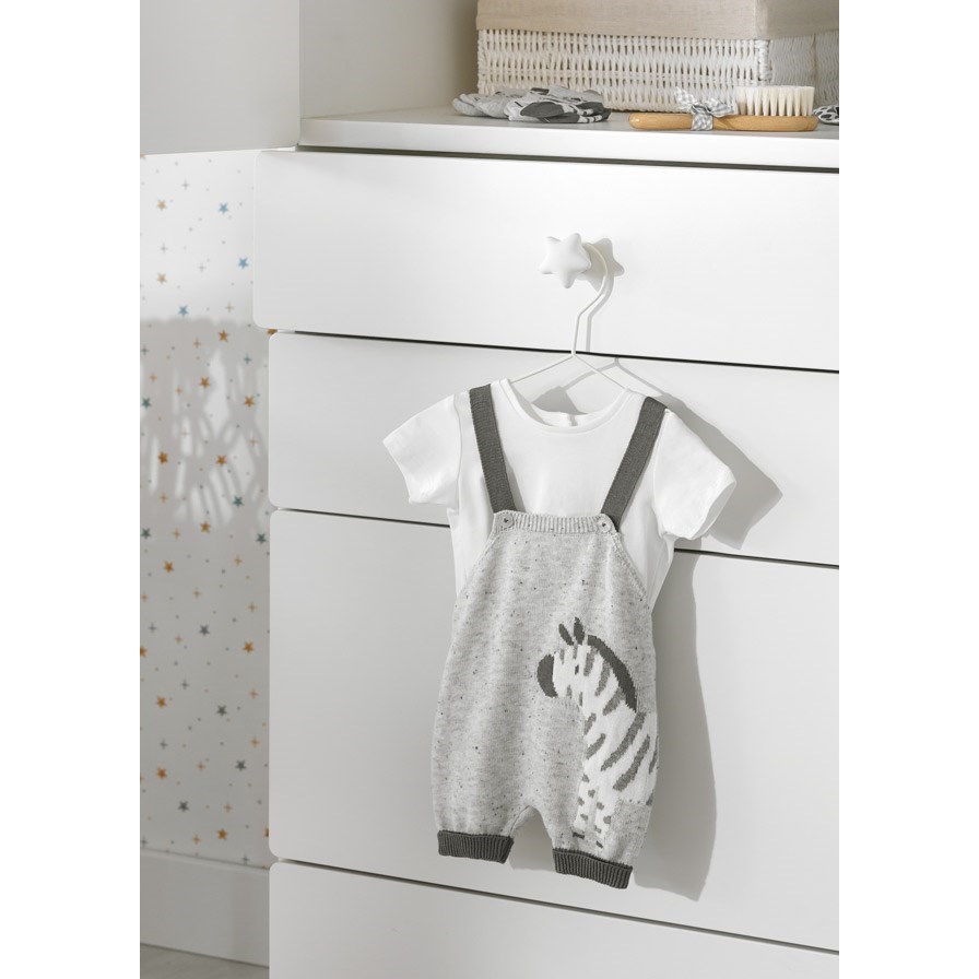 Mayoral Yazlık Erkek Bebek Bluz Örme Tulum Set Gri