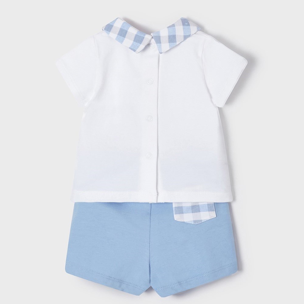 Mayoral Yazlık Erkek Bebek T-shirt Şort 4'lü Set Mavi
