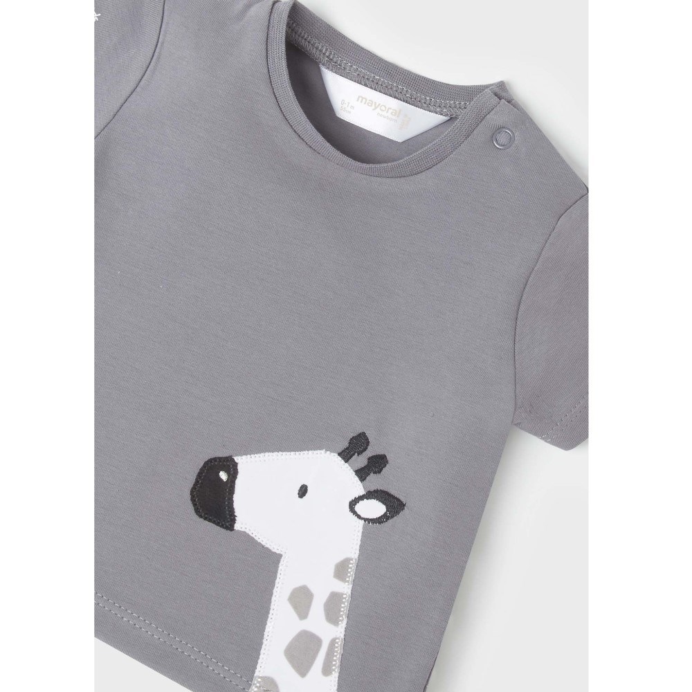 Mayoral Yazlık Erkek Bebek T-shirt Şort 4'lü Set Gri