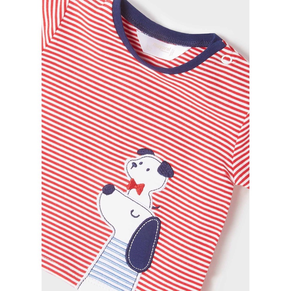 Mayoral Yazlık Erkek Bebek T-shirt Şort 4'lü Set Kırmızı