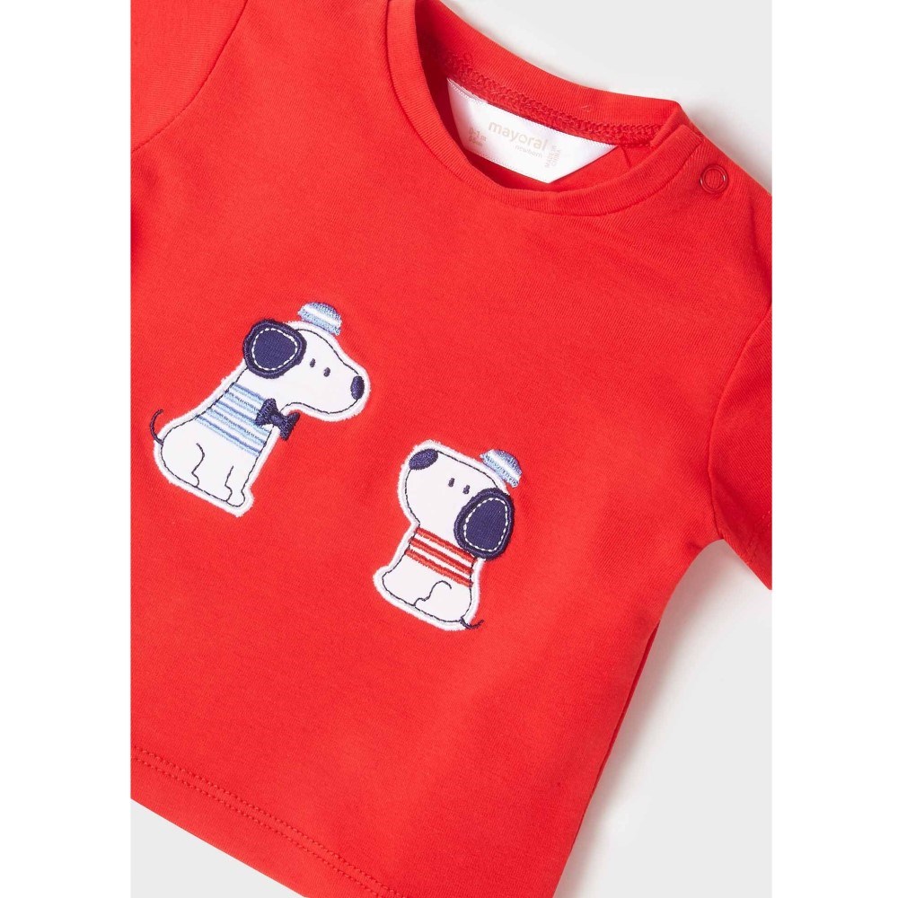 Mayoral Yazlık Erkek Bebek T-shirt Şort 4'lü Set Kırmızı