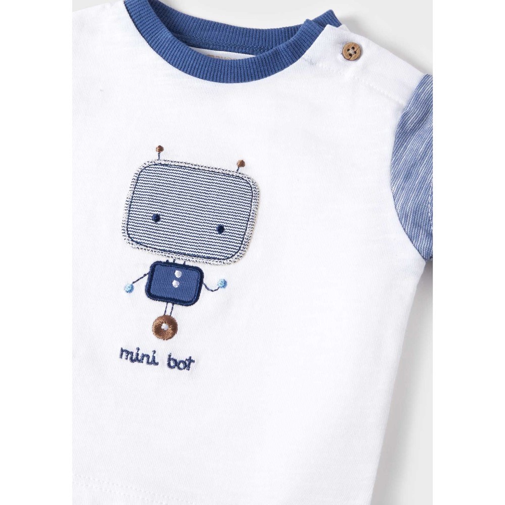 Mayoral Yazlık Erkek Bebek T-shirt Şort 4'lü Set Mavi