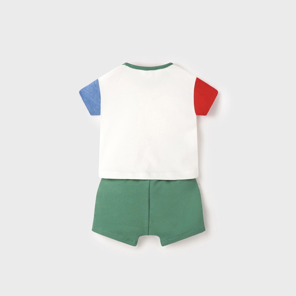 Mayoral Yazlık Erkek Bebek T-shirt Şort 4'lü Set Yeşil