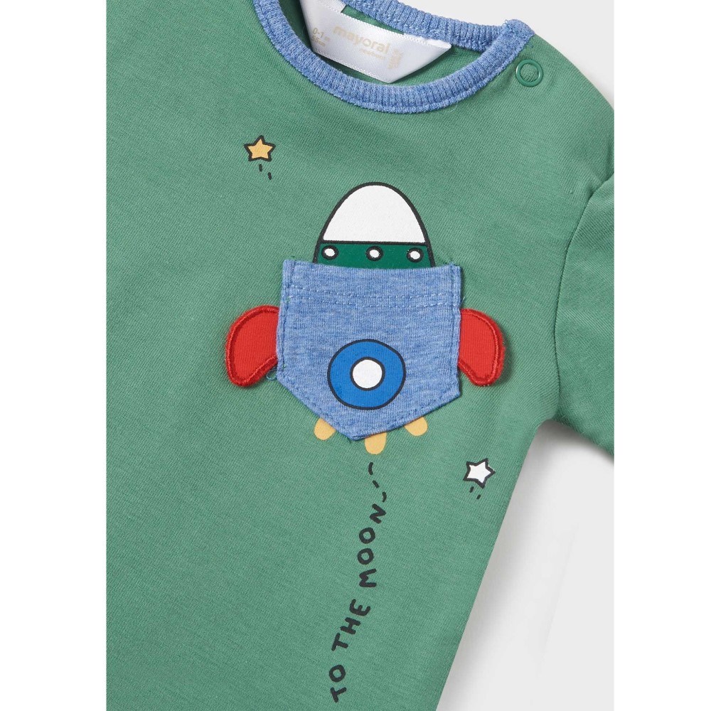 Mayoral Yazlık Erkek Bebek T-shirt Şort 4'lü Set Yeşil