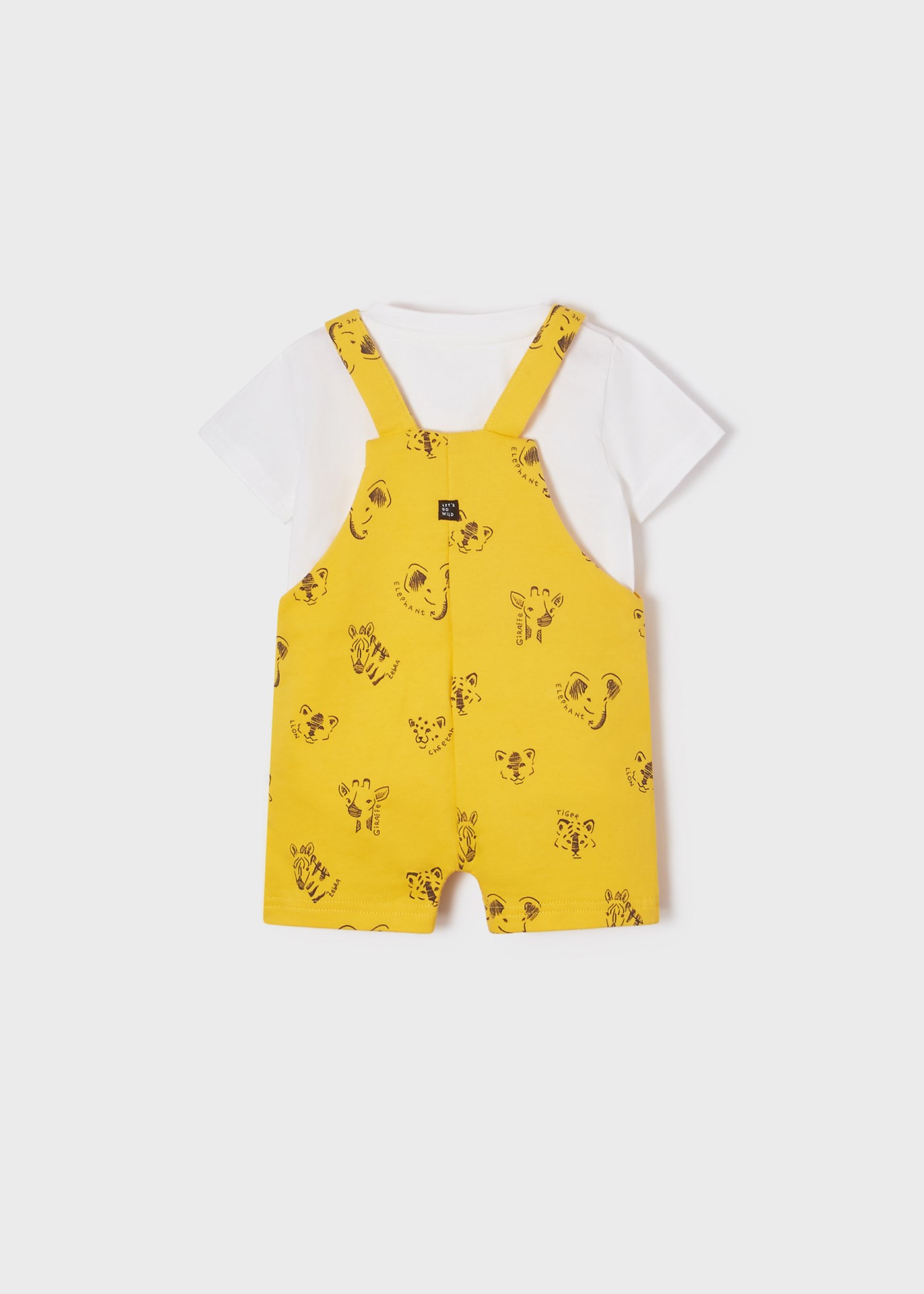 Mayoral Yazlık Erkek Bebek T-shirt Kısa Salopet Set Sarı