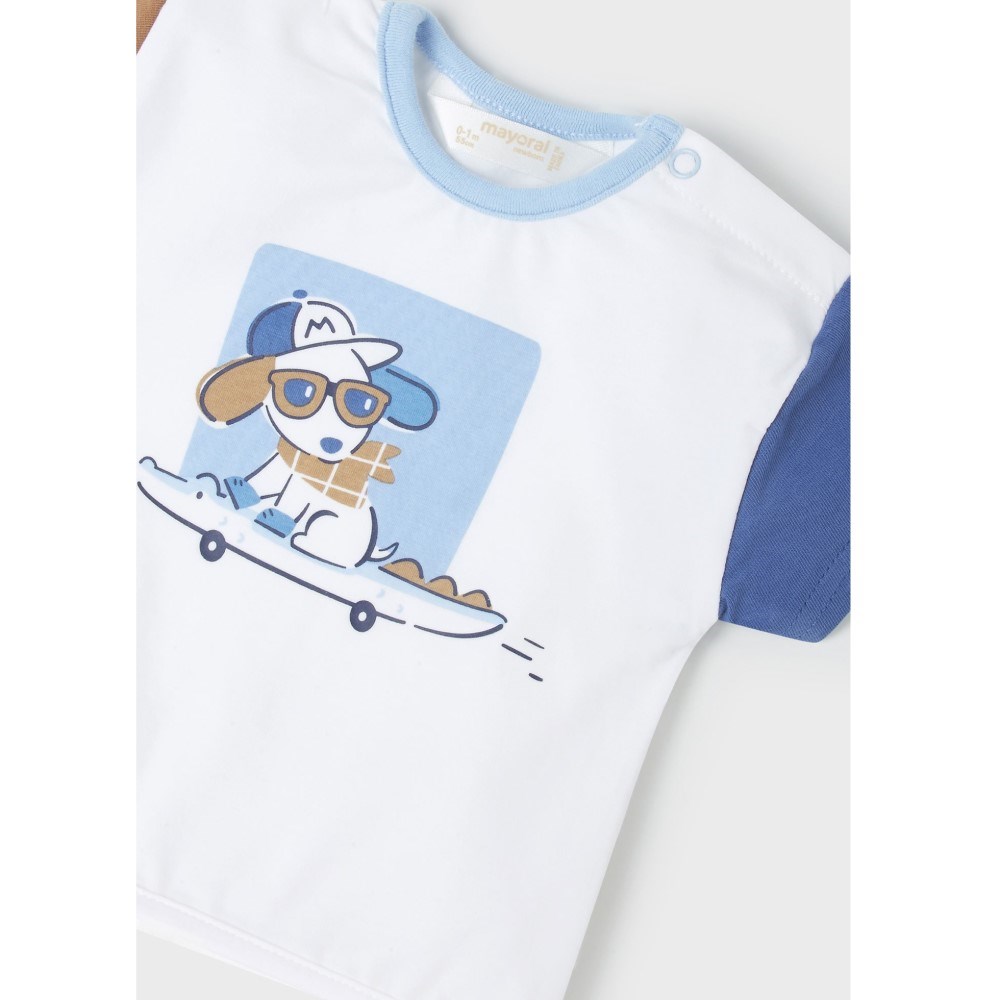 Mayoral Yazlık Erkek Bebek T-shirt Şort 4'lü Set Mavi