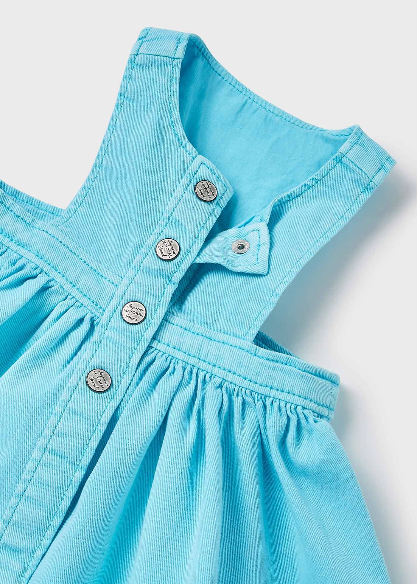 Mayoral Yazlık Kız Bebek Kısa Kol T-shirt Jile Elbise 2'li Set Turkuaz